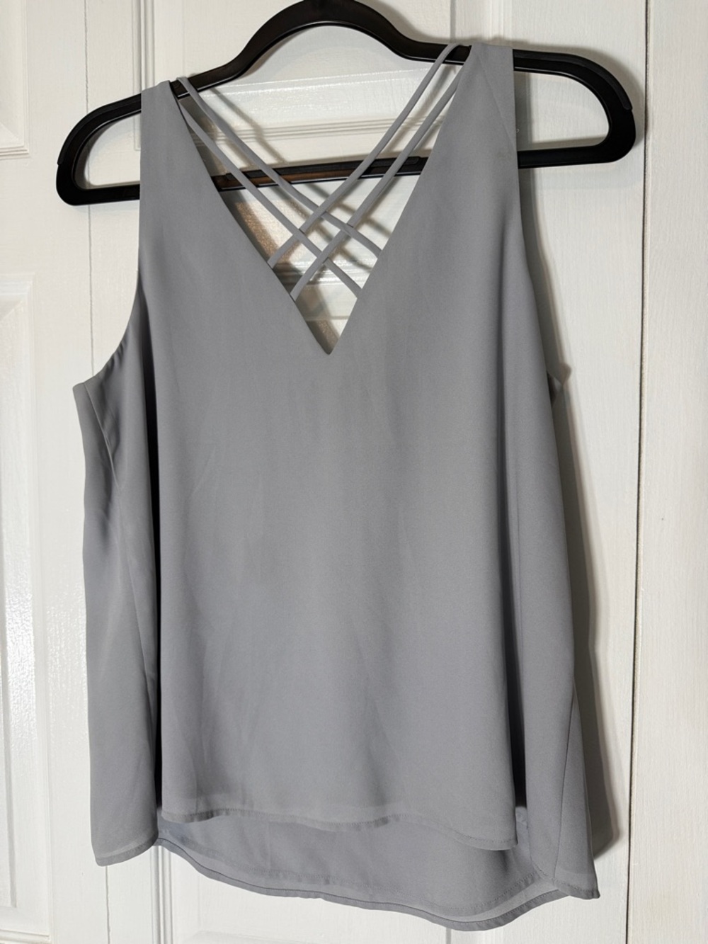 Express Gray Strappy V-Neck Camisole